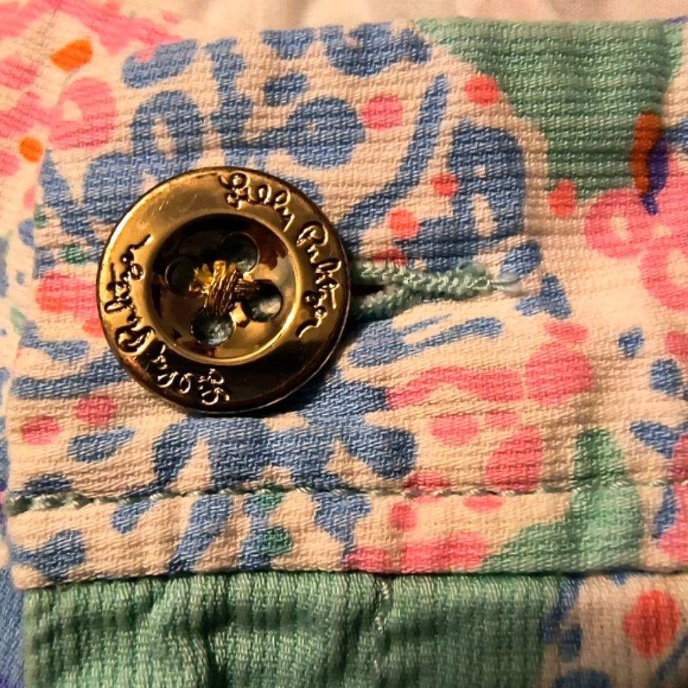 LILLY PULITZER 'Fansea' Minty Fresh Callahan Short Size 0 - Picture 7 of 16